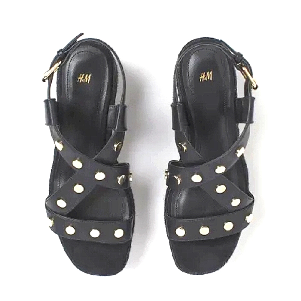 👣H & M York Metal Studded Espadrilles